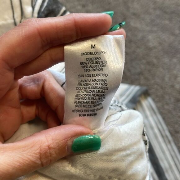 CI SONO COTTON BLEND BLUE/WHITE STRIPPED WIDE-LEG ETHAN PANTS SIZE M - Picture 8 of 13